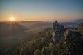 Image of Bastei rock formations, Saxon Switzerland National Park, Germany Royalty Free Stock Photo