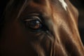 image, bay arabian horse eye, generative ai Royalty Free Stock Photo