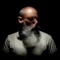 bearded man motion blur portrait Royalty Free Stock Photo