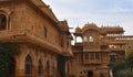 This is an image of beautiful ancient and old buildings of maharaja palace in jaisalmer rajasthan india