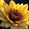 Beautiful anemone flowers on dark evening in rays of sunset sun close-up macro in nature. Delightful atmospheric airy