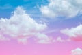 The image of Beautiful colorful soft focus of cloud and sky for background use. Royalty Free Stock Photo