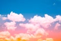 The image of Beautiful colorful soft focus of cloud and sky for background use. Royalty Free Stock Photo