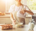 Image of Beautiful Cute Woman in Apron Smiling.