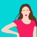 Image of a beautiful girl without a face in a fashionable style. Minimalism. Vector illustration.