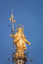 golden Madonna statue at Cathedral Milan Italy