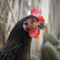 Beautiful Koenigsberg chicken portrait