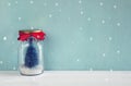 Image of beautiful mason jar with christmas tree