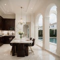 Beautiful Nook and Kitchen in Luxury Home Royalty Free Stock Photo