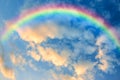 Rainbow in The Sky at Sunset Royalty Free Stock Photo