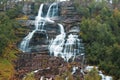 Image of the beautiful Tvindefossen waterfall. Norway Royalty Free Stock Photo