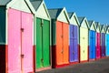 Colorful Brighton beach huts Royalty Free Stock Photo
