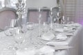 Image of beautiful wedding table set Royalty Free Stock Photo