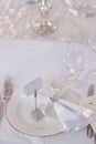Image of of beautiful wedding table set Royalty Free Stock Photo