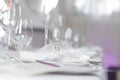 Image of beautiful wedding table set Royalty Free Stock Photo