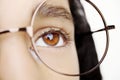 Image of a beautiful young girl wearing glasses. Close up shot Royalty Free Stock Photo