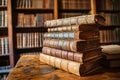 antique law books collection Royalty Free Stock Photo