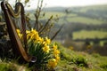 st davids day celebration in welsh countryside
