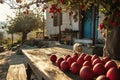 greek easter scene in village