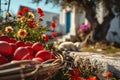 greek easter scene in village