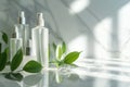 NAD+ Boosting Skincare Line, Serene Greenery on Marble, Product Mockup