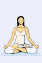 pretty calm woman practise yoga