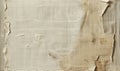 image of a beige aged linen texture on paper, gesso paint marks, scrapbook paper, distressed edges