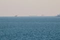 Lifeboat station and fort on the horizon Royalty Free Stock Photo