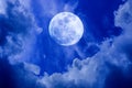 Full Moon in The Night Sky Royalty Free Stock Photo
