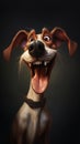 Silly Smile Dog With A Big, Playful Face And A Cocky Expression Royalty Free Stock Photo