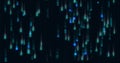 Image of binary coding data processing over black background Royalty Free Stock Photo
