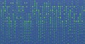Image of binary coding data processing over blue background Royalty Free Stock Photo