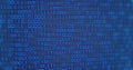 Image of binary coding data processing over blue background Royalty Free Stock Photo