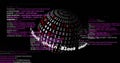 Image of binary coding data processing over globe Royalty Free Stock Photo