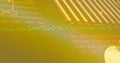 Image of binary coding data processing over glowing computer circuit board Royalty Free Stock Photo