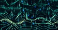 Image of binary coding data processing over network of connections Royalty Free Stock Photo