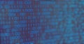 Image of binary coding data processing over numbers changing and computer circuit board Royalty Free Stock Photo