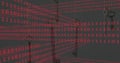Image of binary coding data processing over scope scanning Royalty Free Stock Photo