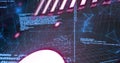Image of binary coding digital data processing and connections over black background Royalty Free Stock Photo