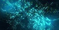 Image of binary coding and digital data processing over computer circuit board Royalty Free Stock Photo