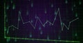 Image of binary coding and digital data processing over dark background Royalty Free Stock Photo