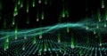 Image of binary coding over white spots