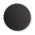 Image of black circle with copy space on white backrgound Royalty Free Stock Photo