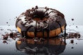 black donut halloween background