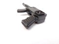 A black plastic toy gun isolated on white background Royalty Free Stock Photo