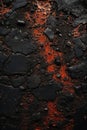 an image of a black and red lava surface Royalty Free Stock Photo