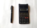 Black scientific calculator  on white background Royalty Free Stock Photo