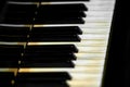 black and white keys of an old grand piano Royalty Free Stock Photo