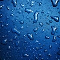 Image Blue background adorned with water drops on textured fabric surface Royalty Free Stock Photo