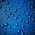 Image Blue background adorned with water drops on textured fabric surface Royalty Free Stock Photo